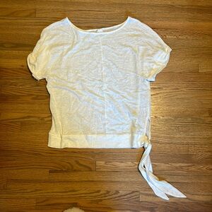 Linen side tie shirt